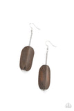 Paparazzi Tamarack Trail - Brown Wood Earrings