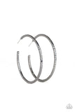 Paparazzi A Double Take - Black Hoop Earrings