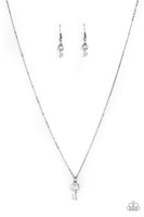 Paparazzi Very Low Key - Silver Necklace