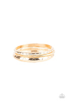 Paparazzi Confidently Curvaceous - Gold Bracelet