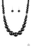 Paparazzi Panama Panorama - Black Wood Necklace