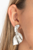 Paparazzi METAL-Physical Mood - Silver Post Earrings