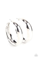 Paparazzi Flat Out Flawless - Silver Hoop Earrings
