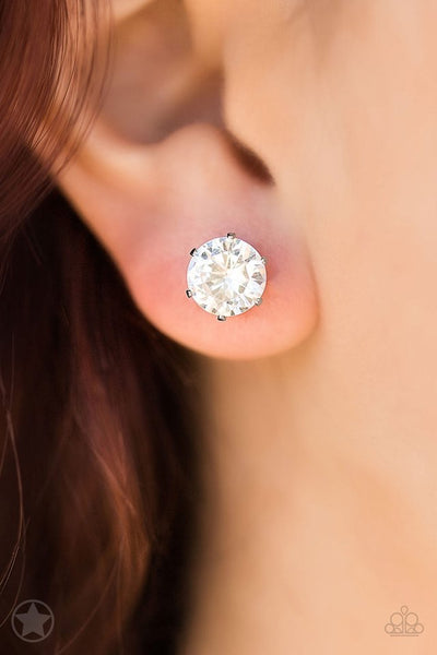 Paparazzi Just In TIMELESS – White Post Earrings