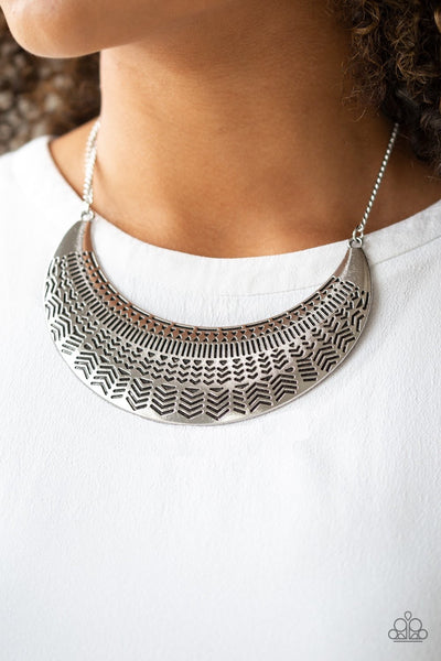 Paparazzi Large As Life - Silver Necklace