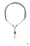 Paparazzi Keep Your ARROWHEAD Up - Black Men’s Necklace