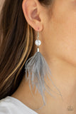 Paparazzi Feathered Flamboyance - Silver Earrings