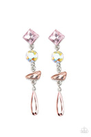 Paparazzi Rock Candy Elegance - Pink Post Earrings