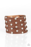 Paparazzi Sass Squad - Brown Wrap Bracelet