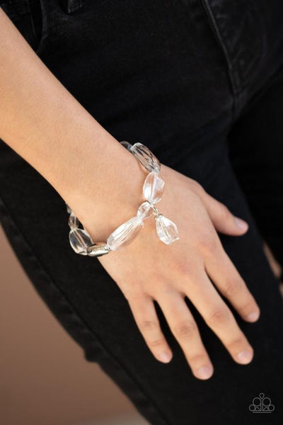 Paparazzi Gemstone Glamour - White Bracelet