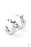 Paparazzi Put Your Best Face Forward - Silver Hoop Earrings