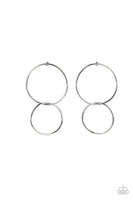 Paparazzi City Simplicity - Silver Earrings