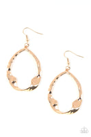 Paparazzi Twist Me Round - Gold Earrings