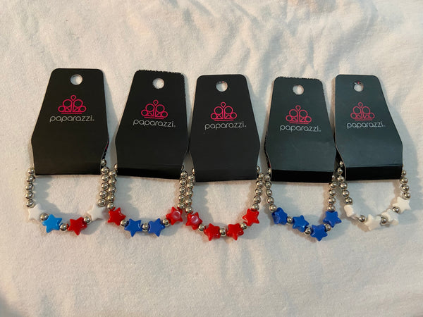Paparazzi Starlet Shimmer Festive Star bracelets