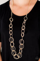 Paparazzi Elegantly Ensnared - Gold Necklace