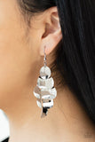 Paparazzi Resplendent Reflection - Silver Earrings
