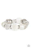 Paparazzi Here I Am - White Bracelet