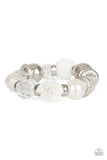 Paparazzi Here I Am - White Bracelet