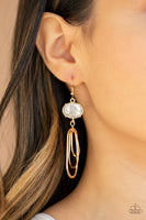 Paparazzi Drop-Dead Glamorous - Gold Earrings
