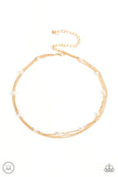 Paparazzi Daintily Dapper - Gold Choker Necklace