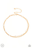 Paparazzi Daintily Dapper - Gold Choker Necklace