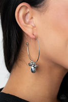 Paparazzi Dazzling Downpour - Silver Hoop Earrings