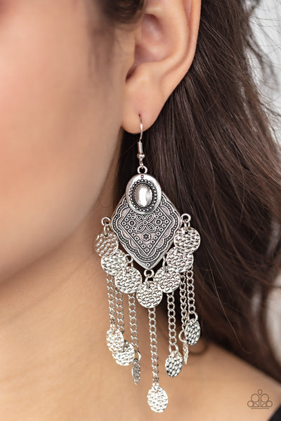 Paparazzi Garden Explorer - Silver Earrings