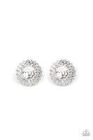 Paparazzi My Second Castle - White Post Earrings