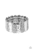 Paparazzi Texture Takedown - Silver Bracelet
