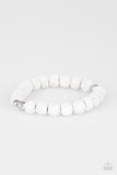 Paparazzi Steady Now - White Bracelet