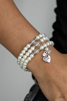 Paparazzi Mom Wow - White Bracelet