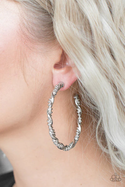 Paparazzi Street Mod - Silver Hoop Earrings