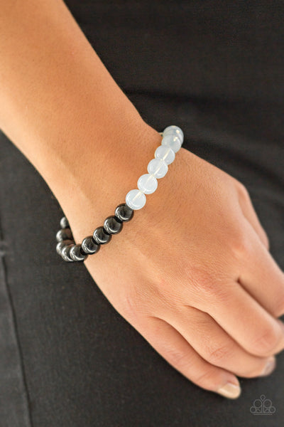 Paparazzi Cool and Content - White Bracelet
