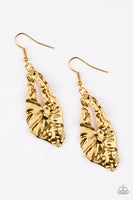 Paparazzi Cave Cavalier - Gold Earrings