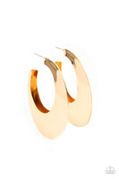 Paparazzi Going OVAL-board - Gold Hoop Earrings