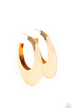 Paparazzi Going OVAL-board - Gold Hoop Earrings