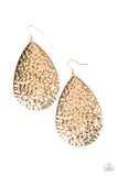 Paparazzi Metallic Mirrors - Gold Earrings