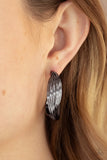 Paparazzi Curves In All The Right Places - Black Hoop Earrings