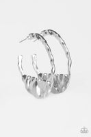 Paparazzi The BEAST Of Me - Silver Hoop Earrings