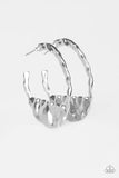Paparazzi The BEAST Of Me - Silver Hoop Earrings