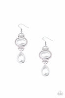 Paparazzi Icy Shimmer - White Earrings