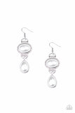Paparazzi Icy Shimmer - White Earrings