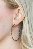 Paparazzi Totally Throwback - Silver Hoops Earrings