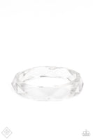 Paparazzi Clear-Cut Couture - White Bracelet