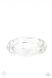 Paparazzi Clear-Cut Couture - White Bracelet