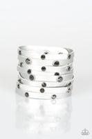 Paparazzi Go-Getter Glamorous - Silver Wrap Bracelet