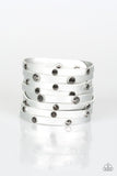 Paparazzi Go-Getter Glamorous - Silver Wrap Bracelet