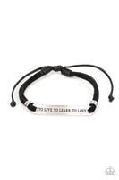 Paparazzi To Live, To Learn, To Love - Black Urban Bracelet