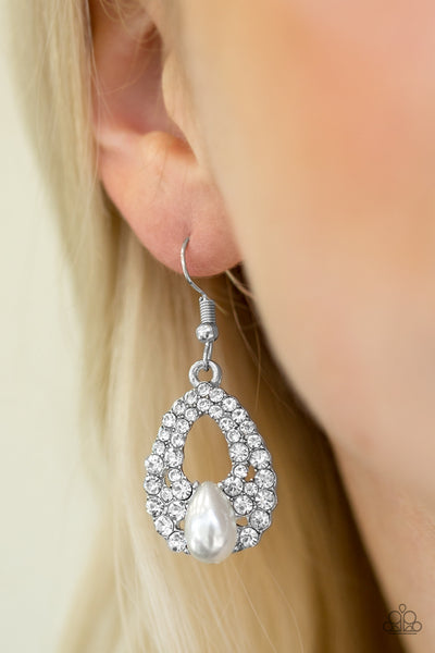 Paparazzi Share The Wealth - White Earrings