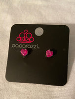 Paparazzi Starlet Shimmer Heart Rhinestone Earrings